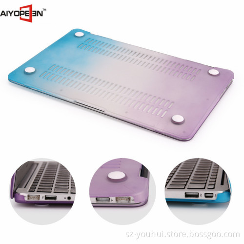 Factory Outlet Ultra Slim Rainbow Color Case Hard Flip Cover Shell for Macbook